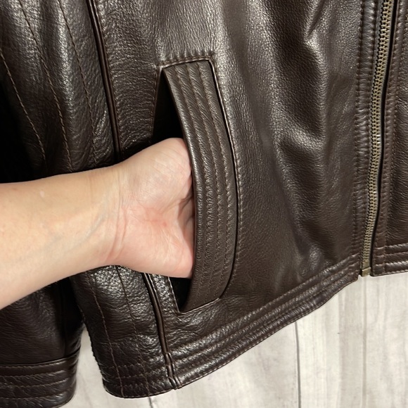 Marc New York Dark Brown Genuine Leather Jacket Mens XL - Picture 5 of 16